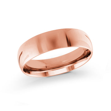 6mm 14k Rose Gold Wedding Band