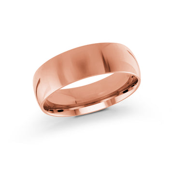 7mm 14k Rose Gold Wedding Band