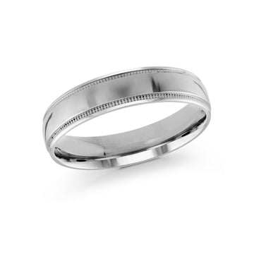 5mm 14k White Gold Wedding Band