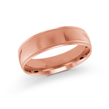 6mm 14k Rose Gold Wedding Band