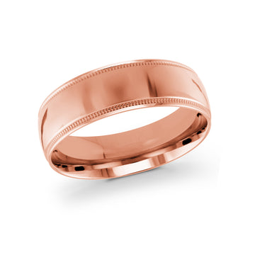 7mm 14k Rose Gold Wedding Band