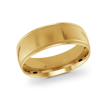 8mm 14k Yellow Gold Wedding Band