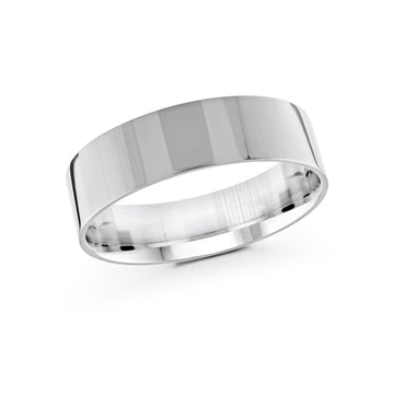 6mm 14k White Gold Wedding Band