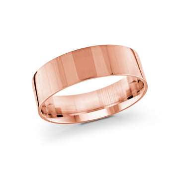 7mm 14k Rose Gold Wedding Band