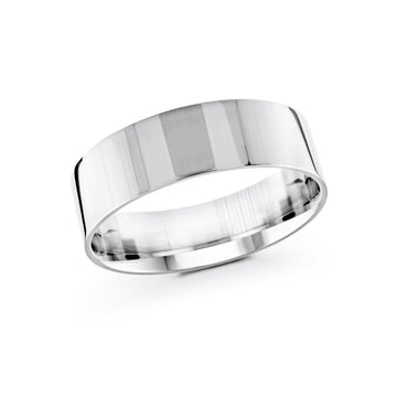 7mm 14k White Gold Wedding Band