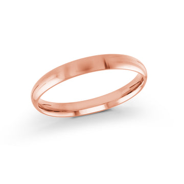 3mm 14k Rose Gold Wedding Band
