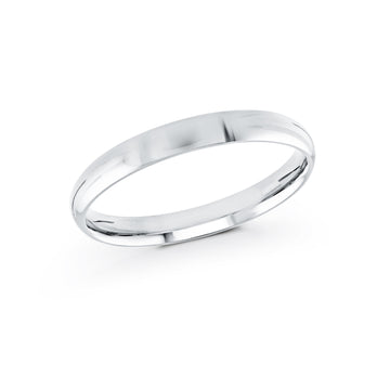 3mm 14k White Gold Wedding Band