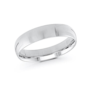 5mm 14k White Gold Wedding Band