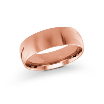 7mm 14k Rose Gold Wedding Band
