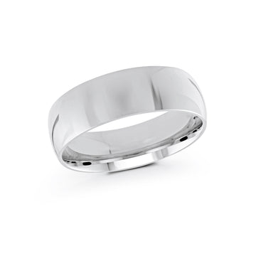 7mm 14k White Gold Wedding Band