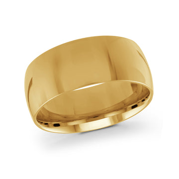 9mm 14k Yellow Gold Wedding Band