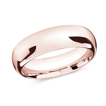 8mm 14k Rose Gold Wedding Band