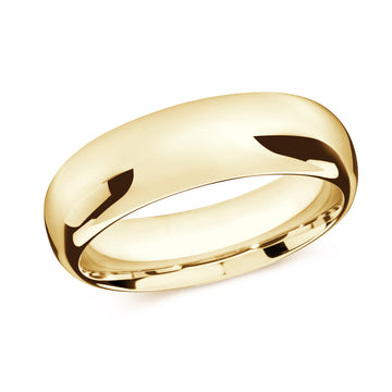 8mm 14k Yellow Gold Wedding Band