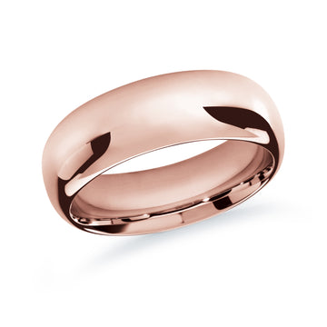 9mm 14k Rose Gold Wedding Band