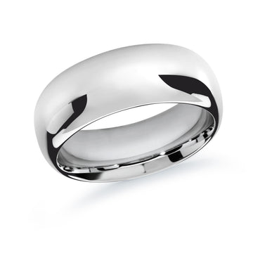 10mm 14k White Gold Wedding Band