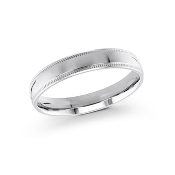 4mm 14k White Gold Wedding Band