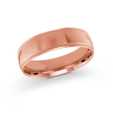 6mm 14k Rose Gold Wedding Band