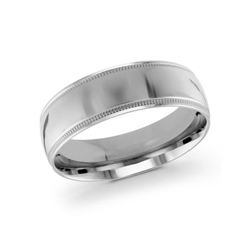 7mm 14k White Gold Wedding Band