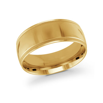 9mm 14k Yellow Gold Wedding Band