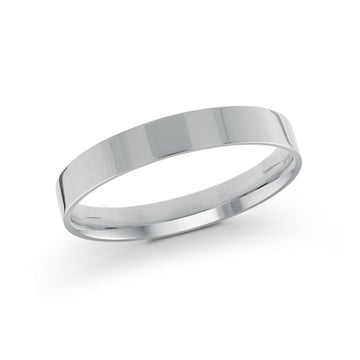 3mm 14k White Gold Wedding Band