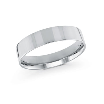 5mm 14k White Gold Wedding Band