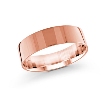 6mm 14k Rose Gold Wedding Band