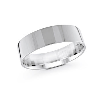 6mm 14k White Gold Wedding Band