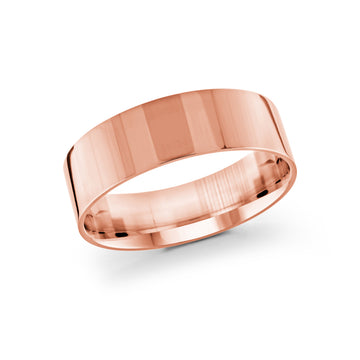 7mm 14k Rose Gold Wedding Band