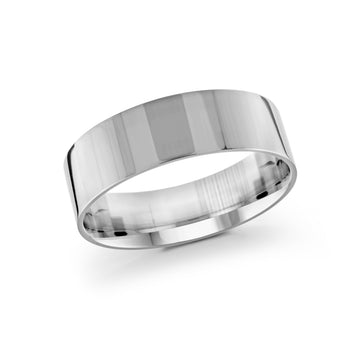 7mm 14k White Gold Wedding Band