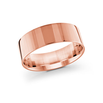 8mm 14k Rose Gold Wedding Band