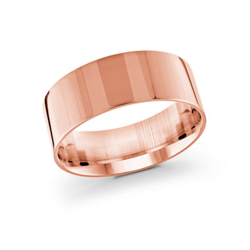 9mm 14k Rose Gold Wedding Band