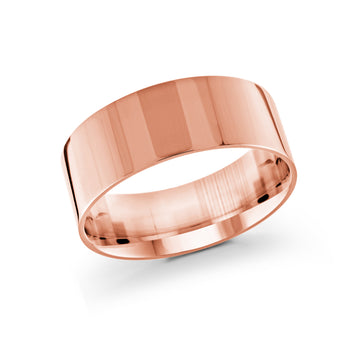 9mm 14k Rose Gold Wedding Band