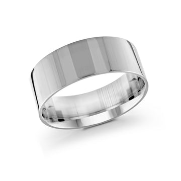 9mm 14k White Gold Wedding Band