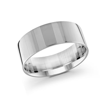 9mm 14k White Gold Wedding Band