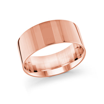 10mm 14k Rose Gold Wedding Band