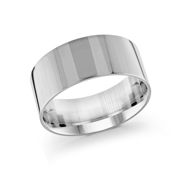 10mm 14k White Gold Wedding Band
