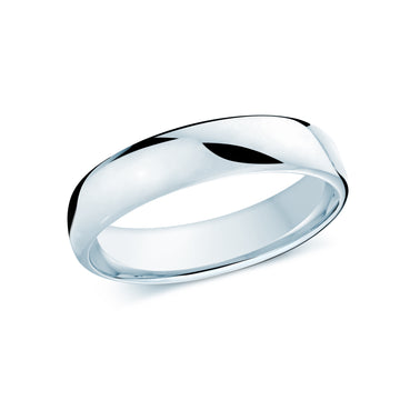 5.5mm 14k White Gold Wedding Band