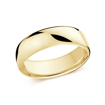 7.5mm 14k Yellow Gold Wedding Band