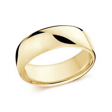 8.5mm 14k Yellow Gold Wedding Band