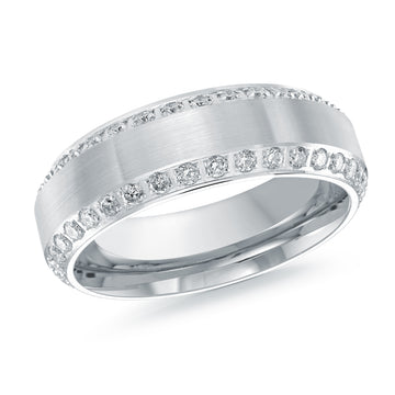 7mm 14k White Gold Wedding Band