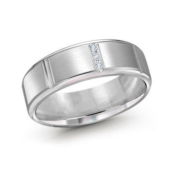 7mm 14k White Gold Wedding Band