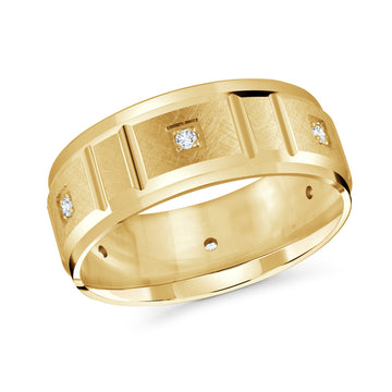 8mm 14k Yellow Gold Wedding Band