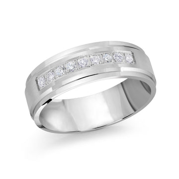 7mm 14k White Gold Wedding Band