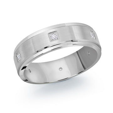 7mm 14k White Gold Wedding Band