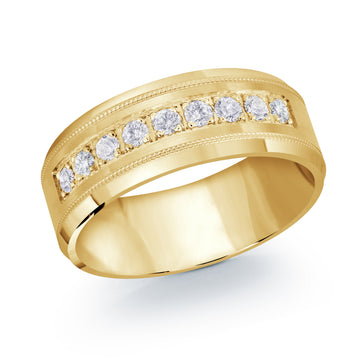 8mm 14k Yellow Gold Wedding Band