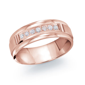7mm 14k Rose Gold Wedding Band