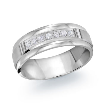 7mm 14k White Gold Wedding Band