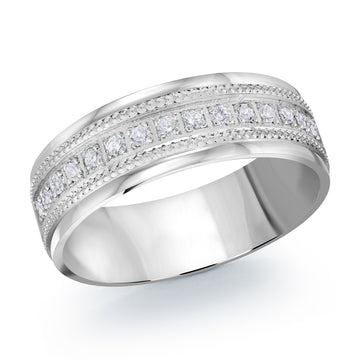 7mm 14k White Gold Wedding Band