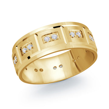8mm 14k Yellow Gold Wedding Band