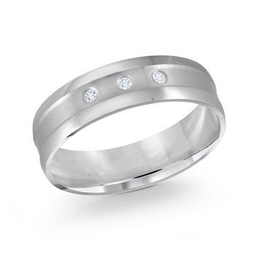 6mm 14k White Gold Wedding Band